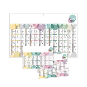 BULLES 2026 - MAXI 650 x 405 mm - CC REMBORDE - DOS CUISINE - MARQUAGE 1 COULEUR - IDENTIQUE RECTO VERSO - 2 OEILLETS CORDON