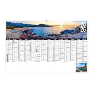 LIBRE CHOIX CORSE 2026 - MAXI 650 x 405 mm - CC REMBORDE - DOS ECOGESTES - MARQUAGE 1 COULEUR - DIFFERENT RECTO VERSO - 2 OEILLETS CORDON