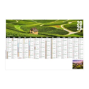 LIBRE CHOIX JURASSIEN 2026 - MAXI 650 x 405 mm - CC REMBORDE - DOS CUISINE - MARQUAGE 1 COULEUR - DIFFERENT RECTO VERSO - 1 TROU EN TETE