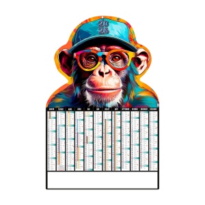 MONKEY 2026 - CC REMBORDE - 405x650MM - DECOUPE - DOS VIERGE - MARQUAGE 1 COULEUR - 1 TROU EN TETE
