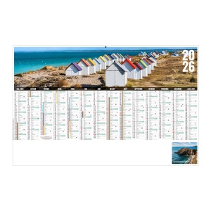 LIBRE CHOIX NORMAND 2026 - MAXI 650 x 405 mm - CC REMBORDE - DOS ECOGESTES - MARQUAGE 1 COULEUR - DIFFERENT RECTO VERSO - 1 TROU EN TETE