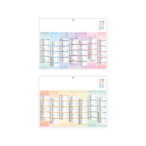 SCO-PASTEL 2026 - MAXI 650 x 405 mm - CC REMBORDE - DOS CUISINE - MARQUAGE 1 COULEUR - IDENTIQUE RECTO VERSO - 1 TROU EN TETE 3