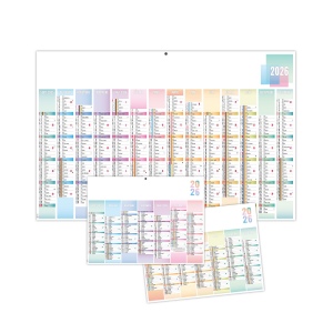 SCO-PASTEL 2026 - MAXI 650 x 405 mm - CC REMBORDE - DOS CUISINE - MARQUAGE 1 COULEUR - DIFFERENT RECTO VERSO - 1 TROU EN TETE