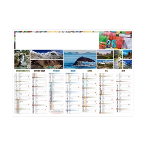 BARNABE 2026 - MIDI 430 x 335 mm - CC REMBORDE - MARQUAGE QUADRI - DIFFERENT RECTO VERSO - 1 TROU EN TETE 2