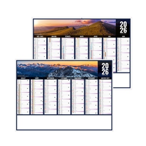 LIBERTE AUVERGNE-RHONE-ALPES 2026 - STANDARD 550 x 405 mm - CC REMBORDE - MARQUAGE QUADRI - DIFFERENT RECTO VERSO - 2 OEILLETS CORDON