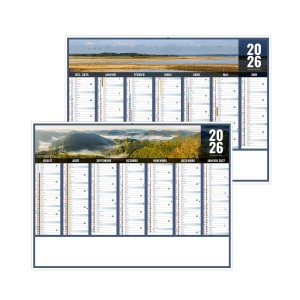 LIBERTE GRAND-EST 2026 - STANDARD 550 x 405 mm - CC REMBORDE - MARQUAGE QUADRI - IDENTIQUE RECTO VERSO - 2 OEILLETS CORDON