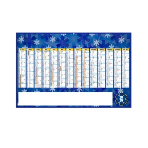 CROIX BLEUE 2026 - MAXI 650 x 405 mm - CC REMBORDE - DOS MONDE - MARQUAGE QUADRI - IDENTIQUE RECTO VERSO - 1 TROU EN TETE