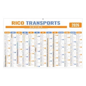 ECOMAX COULEURS 2026 RECTO SEUL - MAXI CC RIGIDE ECOMATIERE - 650x405MM - MARQUAGE QUADRI - 1 TROU EN TETE