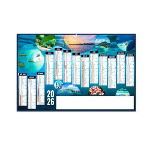 PLANETE 2026 - MEDIUM 335 x 430 mm - CC REMBORDE RECTO SEUL - MARQUAGE QUADRI - 1 TROU EN TETE