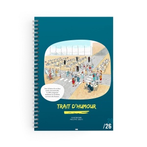 CARNETS SPIRALE COUVERTURE RIGIDE - MIDI 155 x 215 mm - COUVERTURE QUADRI RECTO VERSO 1 2 3 ET 4 - PELLICULAGE BRILLANT RECTO SEUL 1 ET 4 - BLOC DE 96 FEUILLES LIGNEES PERFOREES 80g OFFSET - IMPRESSION NOIRE RECTO VERSO - SPIRALE NOIRE A GAUCHE 2