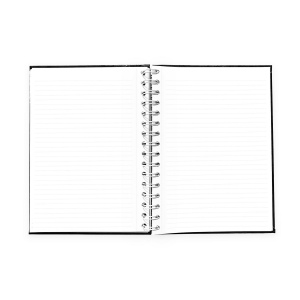 CARNETS SPIRALE COUVERTURE RIGIDE - MAXI 215 x 305 mm - COUVERTURE QUADRI RECTO 1 ET 4 - PELLICULAGE MAT RECTO SEUL 1 ET 4 - BLOC DE 96 FEUILLES LIGNEES PERFOREES 80g OFFSET - IMPRESSION NOIRE RECTO VERSO - SPIRALE BLANCHE A GAUCHE 3