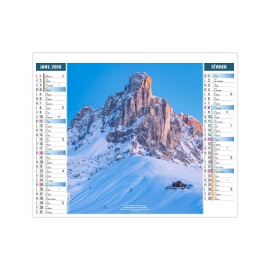 2EN1 - CALME 2026 - XXL 474 x 700 mm - MARQUAGE 1 COULEUR 2