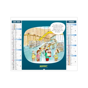 2EN1 - HUMOUR 2026 - XXL 474 x 700 mm - MARQUAGE 1 COULEUR 2
