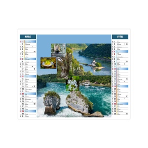 2EN1 - DEBIT 2026 - XXL 474 x 700 mm - MARQUAGE QUADRI 3