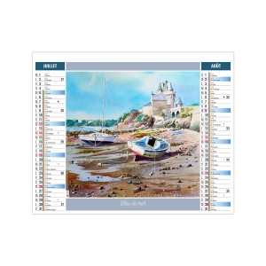 2EN1 - AQUARELLE 2026 - XXL 474 x 700 mm - MARQUAGE QUADRI 5