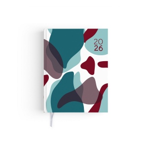 VOYAGE EMBOITE DOS CARRE COUSU COLLE 2026 - 165X240MM - 1 ET 4 DE COUV QUADRI + MOUSSE SUR 1ERE + PELLI MAT 4 PAGES PERSONNALISEES EN DEBUT D'AGENDA COUVERTURE QUADRI - SEMAINIER 144 PAGES + ATLAS + PERFO DES ANGLES + SIGNET 3