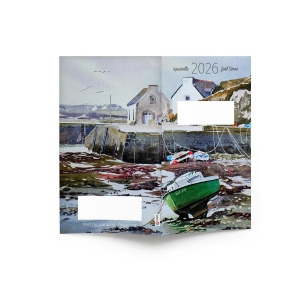 AGENDA ECO POCHE 2026 - THEME BLEU DE MER-4 - 95 x 165 mm - QUINZAINIER 64 PAGES - COUVERTURE 380g QUADRI PAGES 1 ET 4 - PELLICULAGE BRILLANT RECTO - PIQURE 2 POINTS METAL 4