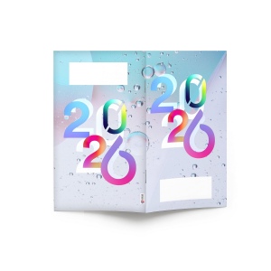 AGENDA ECO POCHE 2026 - THEME BUSINESS-4 - 95 x 165 mm - QUINZAINIER 64 PAGES - COUVERTURE 380g QUADRI PAGES 1 ET 4 - PELLICULAGE BRILLANT RECTO - PIQURE 2 POINTS METAL 3