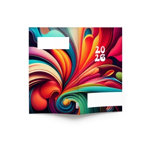AGENDA ECO POCHE 2026 - THEME DECO-2 - 95 x 165 mm - QUINZAINIER 64 PAGES - COUVERTURE 380g QUADRI PAGES 1 ET 4 - PELLICULAGE BRILLANT RECTO - PIQURE 2 POINTS METAL 2