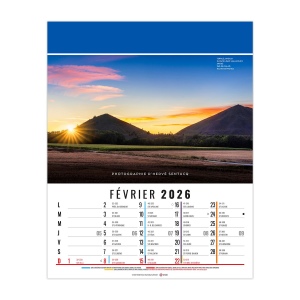 CELINE 2026 - 12 FEUILLETS - BLOC ET DOS CARTON AGRAFES MARQUAGE QUADRI 3
