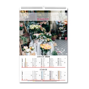CALENDRIERS BLOC ILLUSTRES CREATION 2026 - 6 FEUILLETS - BLOC ET DOS VIDE-POCHE AGRAFES 3