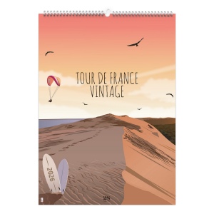 TOUR DE FRANCE VINTAGE 2026 - 6 FEUILLETS - RELIURE BAGUETTE - MARQUAGE 1 COULEUR