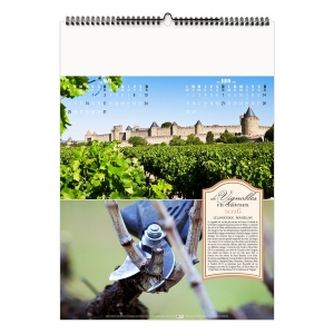 DE VIGNOBLES EN CHÂTEAUX 2026 - 6 FEUILLETS - RELIURE BAGUETTE - MARQUAGE 1 COULEUR 6