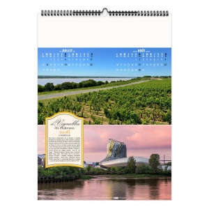 DE VIGNOBLES EN CHÂTEAUX 2026 - 6 FEUILLETS - RELIURE BAGUETTE - MARQUAGE 1 COULEUR 7