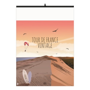 TOUR DE FRANCE VINTAGE 2026 - 6 FEUILLETS - RELIURE BAGUETTE - MARQUAGE QUADRI 3