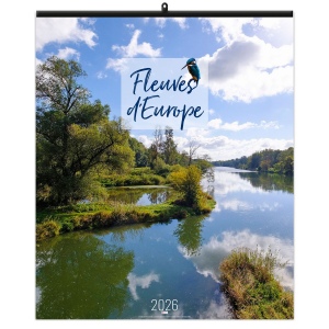 FLEUVES D'EUROPE 2026 - XXL 474 x 580 mm - MARQUAGE 1 COULEUR - PAGE DE GARDE REPIQUÉE - RELIURE BAGUETTE 2