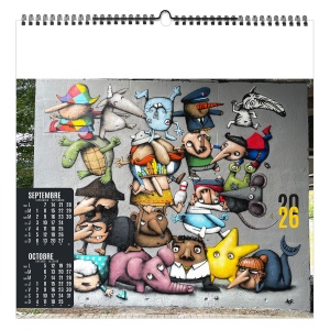 STREET ART 2026 - XXL 474 x 474 mm - MARQUAGE 1 COULEUR - PAGE DE GARDE REPIQUÉE - RELIURE BAGUETTE 9
