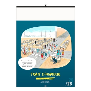TRAIT D'HUMOUR 2026 - 7 FEUILLETS - RELIURE BAGUETTE - MARQUAGE 1 COULEUR 3