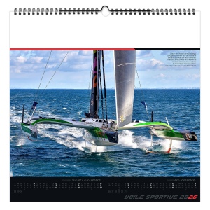 VOILE SPORTIVE 2026 - XXL 474 x 474 mm - MARQUAGE 1 COULEUR - RELIURE BAGUETTE 9