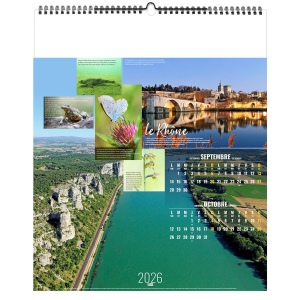 FLEUVES D'EUROPE 2026 - XXL 474 x 580 mm - MARQUAGE 1 COULEUR - PAGE DE GARDE REPIQUÉE - RELIURE SPIRALE 9