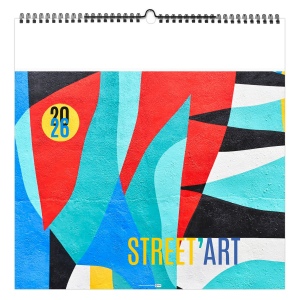 STREET ART 2026 - XXL 474 x 474 mm - MARQUAGE 1 COULEUR - PAGE DE GARDE REPIQUÉE - RELIURE SPIRALE 3