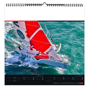VOILE SPORTIVE 2026 - XXL 474 x 474 mm - MARQUAGE 1 COULEUR - RELIURE SPIRALE 6