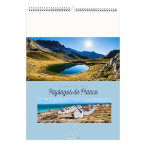 PAYSAGES DE FRANCE 2026 - 7 FEUILLETS - RELIURE BAGUETTE - MARQUAGE QUADRI 3