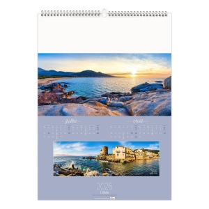 PAYSAGES DE FRANCE 2026 - 7 FEUILLETS - RELIURE BAGUETTE - MARQUAGE QUADRI 7