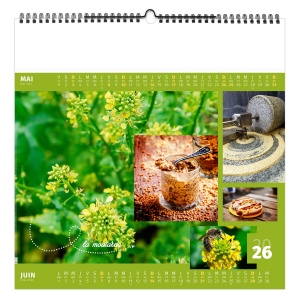AROMATES ET COMPAGNIE 2026 - XXL 474 x 474 mm - MARQUAGE QUADRI - RELIURE BAGUETTE 7