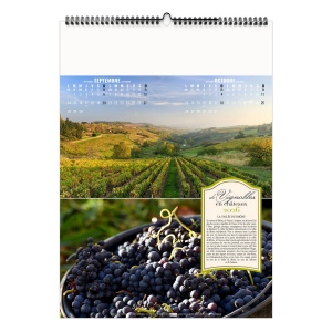 DE VIGNOBLES EN CHÂTEAUX 2026 - 7 FEUILLETS - RELIURE BAGUETTE - MARQUAGE QUADRI 8