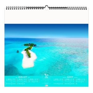 SEUL AU MONDE 2026 - SMALL 330 x 315 mm - 7 FEUILLETS - RELIURE SPIRALE - MARQUAGE QUADRI 8