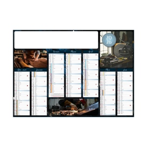 METAL 2026 - MIDI 430 x 335 mm - LEGER 400G - MARQUAGE QUADRI - IDENTIQUE RECTO VERSO - 1 TROU EN TETE 2