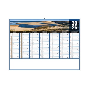 LIBERTE NOUVELLE-AQUITAINE 2026 - MIDI 430 x 335 mm - LEGER 400G - MARQUAGE QUADRI - IDENTIQUE RECTO VERSO - 1 TROU EN TETE 3