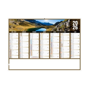 LIBERTE PACA 2026 - MIDI 430 x 335 mm - LEGER 400G - MARQUAGE QUADRI - IDENTIQUE RECTO VERSO - 1 TROU EN TETE 2