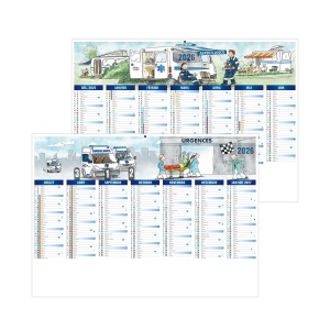 DE TOUTE URGENCE 2026 - MIDI 430 x 335 mm - LEGER 400G - MARQUAGE QUADRI - IDENTIQUE RECTO VERSO - 1 TROU EN TETE