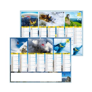 ADRENALINE 2026 - STANDARD 550 x 405 mm - LEGER 400G - MARQUAGE QUADRI - IDENTIQUE RECTO VERSO - 1 TROU EN TETE