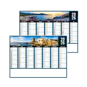 LIBERTE CORSE 2026 - STANDARD 550 x 405 mm - LEGER 400G - MARQUAGE QUADRI - IDENTIQUE RECTO VERSO - 1 TROU EN TETE