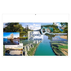 CROIX BLEUE 2026 - MAXI 650 x 405 mm - LEGER 400G - DOS FLEUVES - MARQUAGE QUADRI - DIFFERENT RECTO VERSO - 1 TROU EN TETE 2