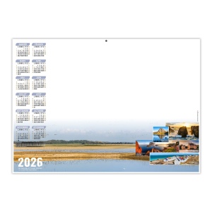 PLANNING HORIZON 2026 - XXL 700X500 MM LEGER 400G - RECTO SEUL - MARQUAGE QUADRI