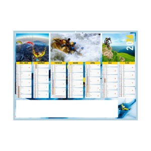 ADRENALINE 2026 - MIDI 430 x 335 mm - LEGER 400G - MARQUAGE QUADRI ET PHOTOS PERSONNALISEES - 1 TROU EN TETE 2